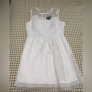 Mesh White short dress